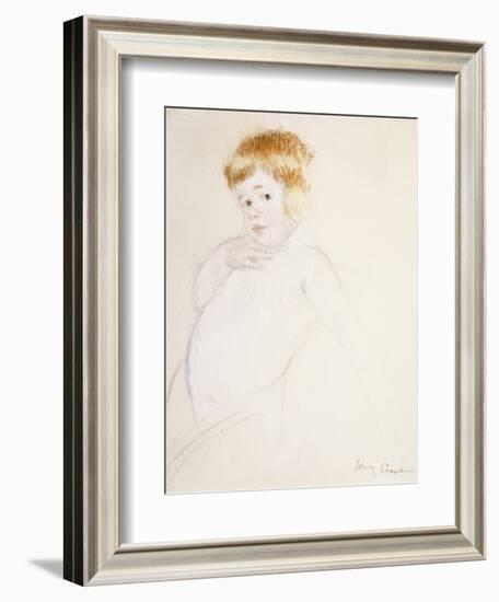 Study for the Baby for the Caress, C.1902-Mary Cassatt-Framed Giclee Print