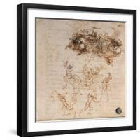 Study for the Battle of Anghiari, 1504-5-Leonardo da Vinci-Framed Giclee Print