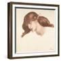 Study for the Blessed Damozel, 1876-Dante Gabriel Rossetti-Framed Giclee Print