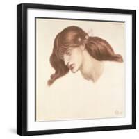 Study for the Blessed Damozel, 1876-Dante Gabriel Rossetti-Framed Giclee Print