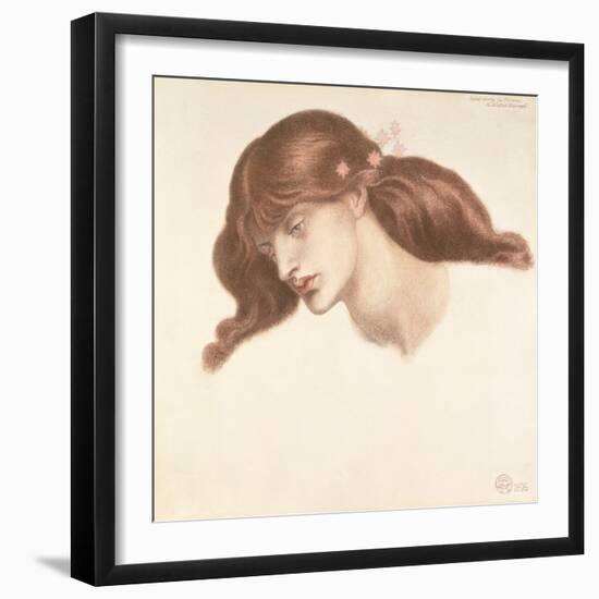 Study for the Blessed Damozel, 1876-Dante Gabriel Rossetti-Framed Giclee Print