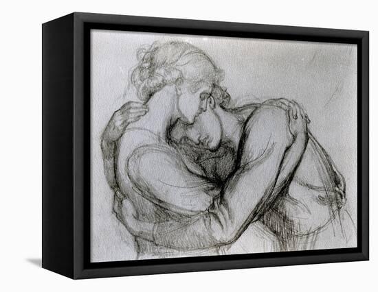 Study for 'The Blessed Damozel', C.1876 (Graphite on Paper)-Dante Gabriel Rossetti-Framed Stretched Canvas