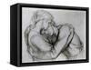 Study for 'The Blessed Damozel', C.1876 (Graphite on Paper)-Dante Gabriel Rossetti-Framed Stretched Canvas