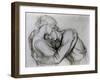 Study for 'The Blessed Damozel', C.1876 (Graphite on Paper)-Dante Gabriel Rossetti-Framed Giclee Print