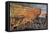 Study for "The Boulevard Des Capucines," 1874-Claude Monet-Framed Stretched Canvas