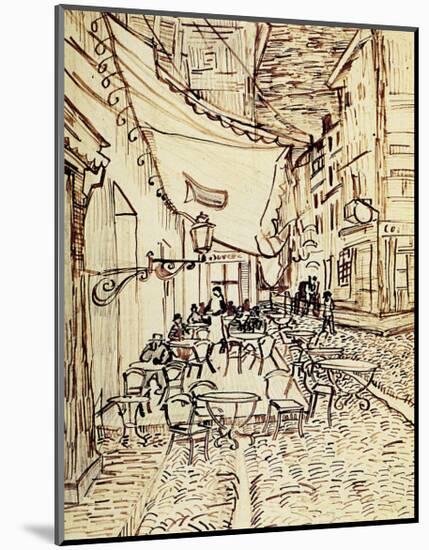 Study for the Cafe Terrace at Night-Vincent van Gogh-Mounted Giclee Print