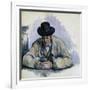 Study for The Cardplayers-Paul Cézanne-Framed Giclee Print