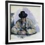 Study for The Cardplayers-Paul Cézanne-Framed Giclee Print