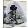 Study for The Cardplayers-Paul Cézanne-Mounted Giclee Print