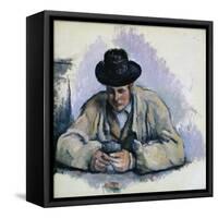Study for The Cardplayers-Paul Cézanne-Framed Stretched Canvas