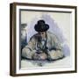 Study for The Cardplayers-Paul Cézanne-Framed Giclee Print