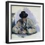 Study for The Cardplayers-Paul Cézanne-Framed Giclee Print