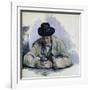 Study for The Cardplayers-Paul Cézanne-Framed Giclee Print