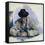 Study for The Cardplayers-Paul Cézanne-Framed Stretched Canvas