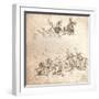 Study for the cartoon of the Battle of Anghiari, c1472-c1505 (1883)-Leonardo Da Vinci-Framed Giclee Print