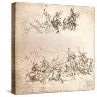 Study for the cartoon of the Battle of Anghiari, c1472-c1505 (1883)-Leonardo Da Vinci-Stretched Canvas