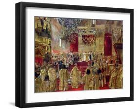 Study for the Coronation of Tsar Nicholas II (1868-1918) and Tsarina Alexandra (1872-1918)-Henri Gervex-Framed Giclee Print