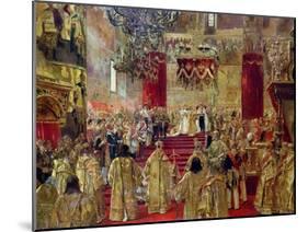 Study for the Coronation of Tsar Nicholas II (1868-1918) and Tsarina Alexandra (1872-1918)-Henri Gervex-Mounted Giclee Print