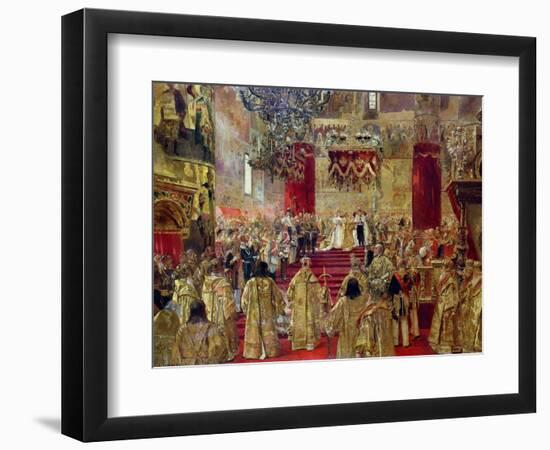 Study for the Coronation of Tsar Nicholas II (1868-1918) and Tsarina Alexandra (1872-1918)-Henri Gervex-Framed Premium Giclee Print