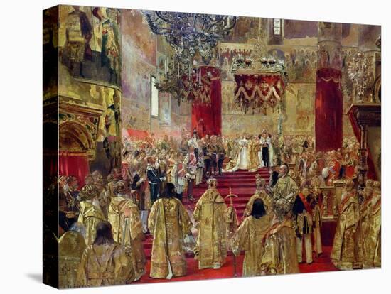 Study for the Coronation of Tsar Nicholas II (1868-1918) and Tsarina Alexandra (1872-1918)-Henri Gervex-Stretched Canvas