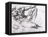 Study for the Creation of Adam-Michelangelo Buonarroti-Framed Stretched Canvas