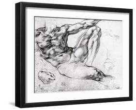 Study for the Creation of Adam-Michelangelo Buonarroti-Framed Giclee Print