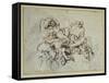 Study for the Death of Sardanapalus, 1864-Eugene Delacroix-Framed Stretched Canvas