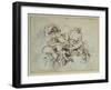 Study for the Death of Sardanapalus, 1864-Eugene Delacroix-Framed Giclee Print