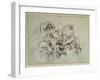 Study for the Death of Sardanapalus, 1864-Eugene Delacroix-Framed Giclee Print