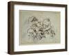 Study for the Death of Sardanapalus, 1864-Eugene Delacroix-Framed Giclee Print