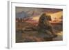 Study for the Dying Lion (Watercolour)-Herbert Thomas Dicksee-Framed Giclee Print