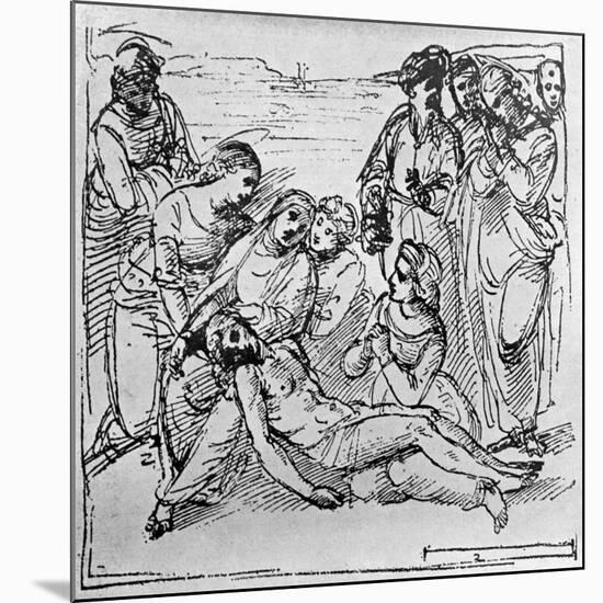 Study for the Entombment, 1913-Raphael-Mounted Giclee Print