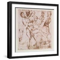 Study for the "Entombment" in the Galleria Borghese, Rome-Raphael-Framed Giclee Print