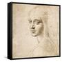 Study for the Head of a Girl, c.1483-Leonardo da Vinci-Framed Stretched Canvas