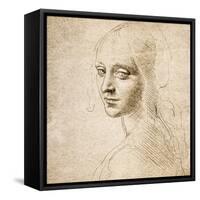 Study for the Head of a Girl, c.1483-Leonardo da Vinci-Framed Stretched Canvas