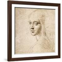 Study for the Head of a Girl, c.1483-Leonardo da Vinci-Framed Giclee Print