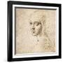 Study for the Head of a Girl, c.1483-Leonardo da Vinci-Framed Giclee Print