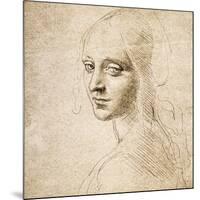 Study for the Head of a Girl, c.1483-Leonardo da Vinci-Mounted Giclee Print