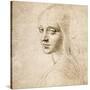 Study for the Head of a Girl, c.1483-Leonardo da Vinci-Stretched Canvas