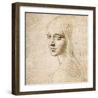 Study for the Head of a Girl, c.1483-Leonardo da Vinci-Framed Giclee Print