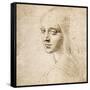 Study for the Head of a Girl, c.1483-Leonardo da Vinci-Framed Stretched Canvas