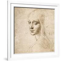 Study for the Head of a Girl, c.1483-Leonardo da Vinci-Framed Giclee Print