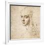 Study for the Head of a Girl, c.1483-Leonardo da Vinci-Framed Giclee Print