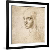 Study for the Head of a Girl, c.1483-Leonardo da Vinci-Framed Giclee Print