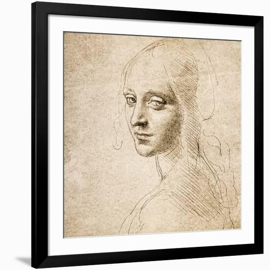 Study for the Head of a Girl, c.1483-Leonardo da Vinci-Framed Giclee Print