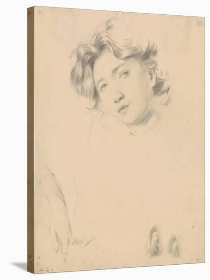 Study for the Head of a Girl, c.1900-Philip Leslie Hale-Stretched Canvas