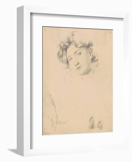 Study for the Head of a Girl, c.1900-Philip Leslie Hale-Framed Giclee Print