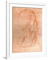 Study for the head of Judas in `The Last Supper`, c1494-c1499 (1883)-Leonardo Da Vinci-Framed Giclee Print