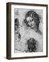 Study for the Head of Leda, 1503-1507-Leonardo da Vinci-Framed Giclee Print