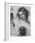 Study for the Head of Leda, 1503-1507-Leonardo da Vinci-Framed Giclee Print